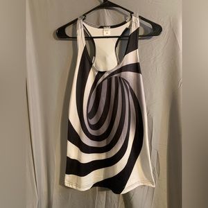 Active Wear Black and white Tank Top